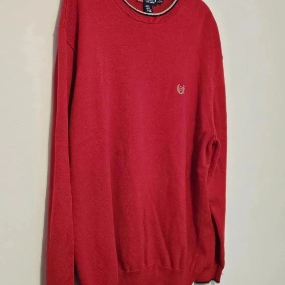 Men’s Chaps Red Crewneck Sweater - Picture 7 of 8